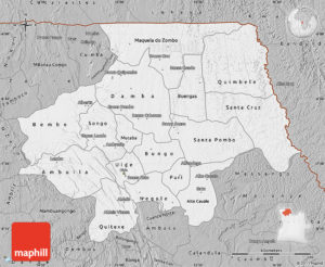 Gray map of Uige.