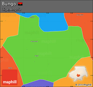 Political simple map of Bungo.